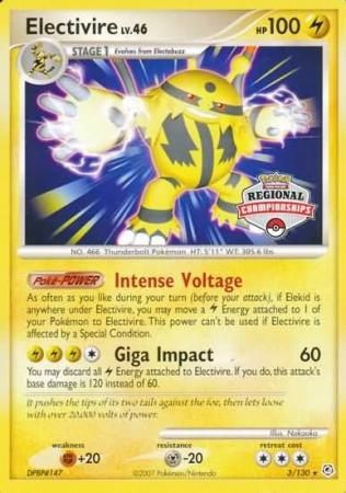 Electivire (3/130) (Regional Championship Promo) [Diamond & Pearl: Base Set] | Tabernacle Games