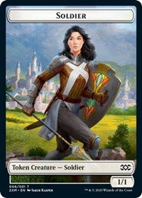 Soldier // Squirrel Double-sided Token [Double Masters Tokens] | Tabernacle Games