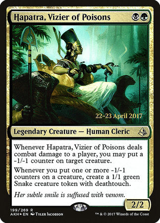 Hapatra, Vizier of Poisons [Amonkhet Promos] | Tabernacle Games