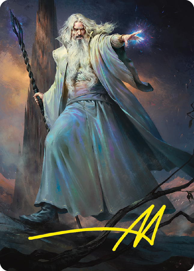 Saruman of Many Colors Art Card (Gold-Stamped Signature) [The Lord of the Rings: Tales of Middle-earth Art Series] | Tabernacle Games