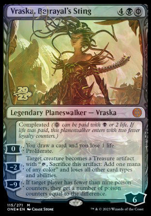 Vraska, Betrayal's Sting [Phyrexia: All Will Be One Prerelease Promos] | Tabernacle Games