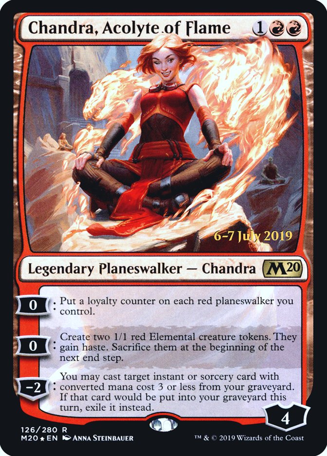 Chandra, Acolyte of Flame  [Core Set 2020 Prerelease Promos] | Tabernacle Games