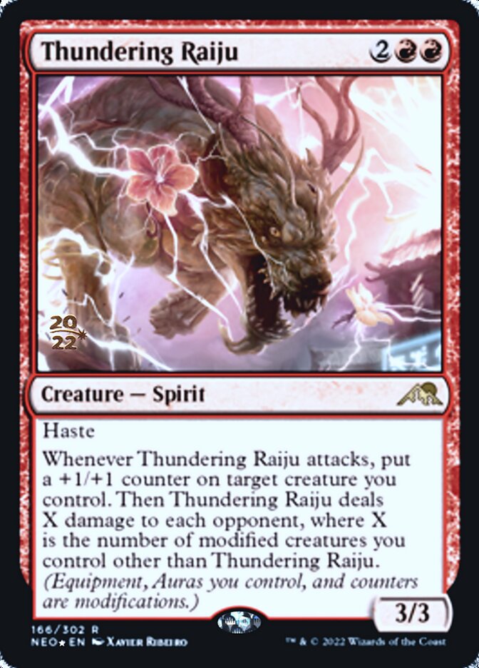 Thundering Raiju [Kamigawa: Neon Dynasty Prerelease Promos] | Tabernacle Games