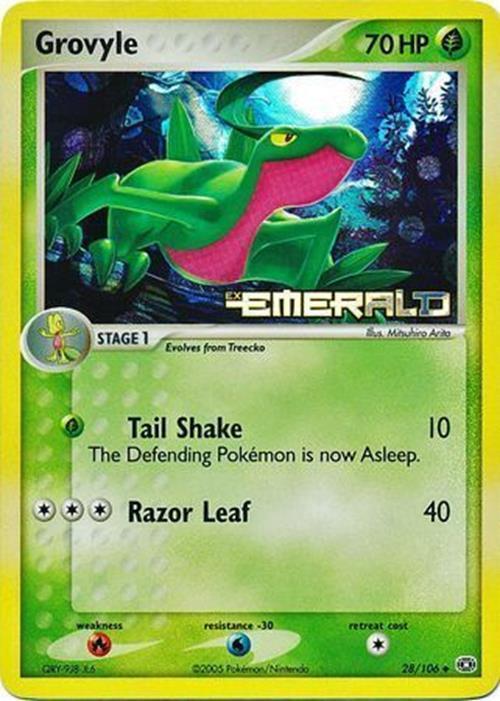 Grovyle (28/106) (Stamped) [EX: Emerald] | Tabernacle Games