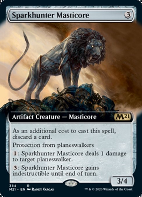 Sparkhunter Masticore (Extended Art) [Core Set 2021] | Tabernacle Games