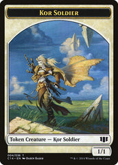 Kor Soldier // Pegasus Double-sided Token [Commander 2014 Tokens] | Tabernacle Games