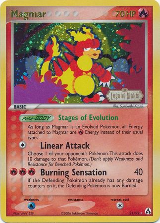 Magmar (21/92) (Stamped) [EX: Legend Maker] | Tabernacle Games