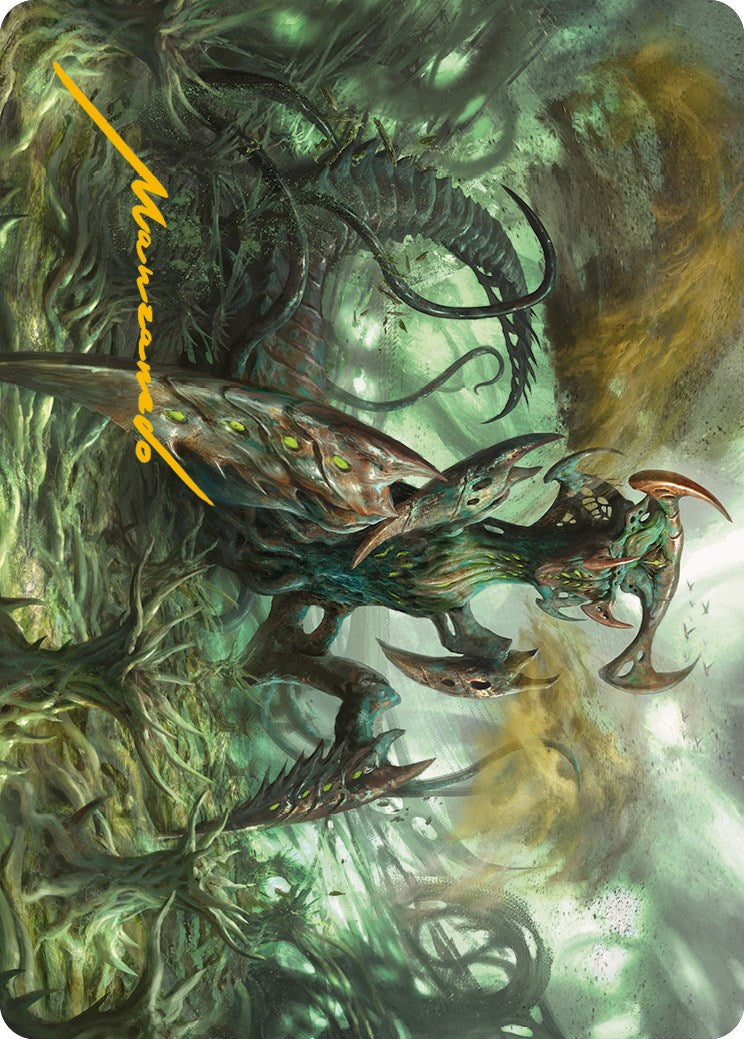 Zopandrel, Hunger Dominus Art Card (Gold-Stamped Signature) [Phyrexia: All Will Be One Art Series] | Tabernacle Games