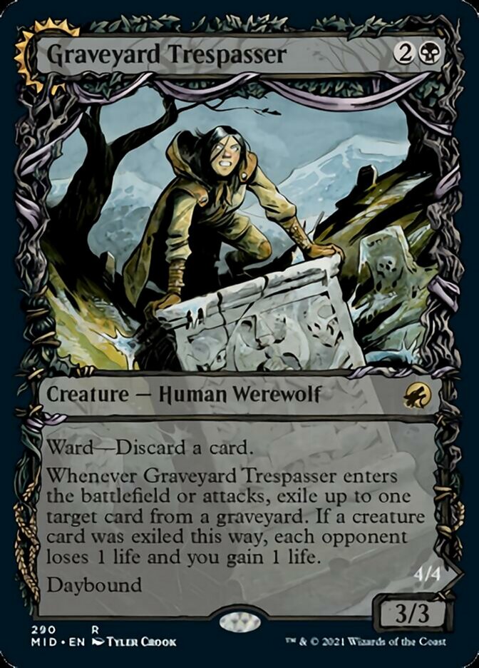 Graveyard Trespasser // Graveyard Glutton (Showcase Equinox) [Innistrad: Midnight Hunt] | Tabernacle Games