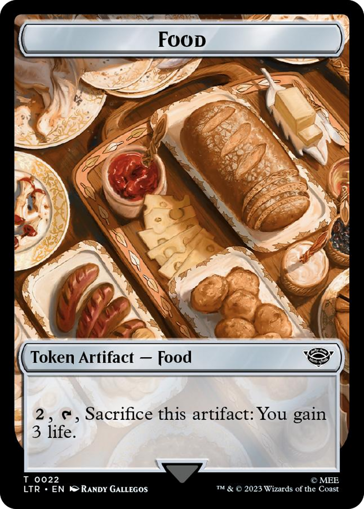 Tentacle // Food (0022) Double-Sided Token (Surge Foil) [The Lord of the Rings: Tales of Middle-Earth Tokens] | Tabernacle Games