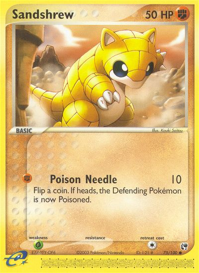 Sandshrew (75/100) [EX: Sandstorm] | Tabernacle Games
