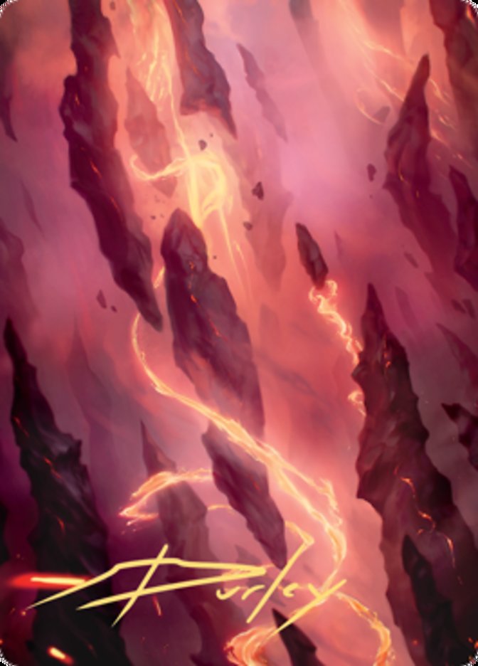 Mountain 1 Art Card (Gold-Stamped Signature) [Zendikar Rising Art Series] | Tabernacle Games