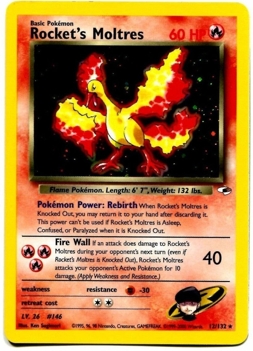 Rocket's Moltres (12/132) [Gym Heroes Unlimited] | Tabernacle Games