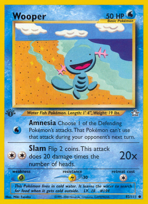 Wooper (82/111) [Neo Genesis 1st Edition] | Tabernacle Games