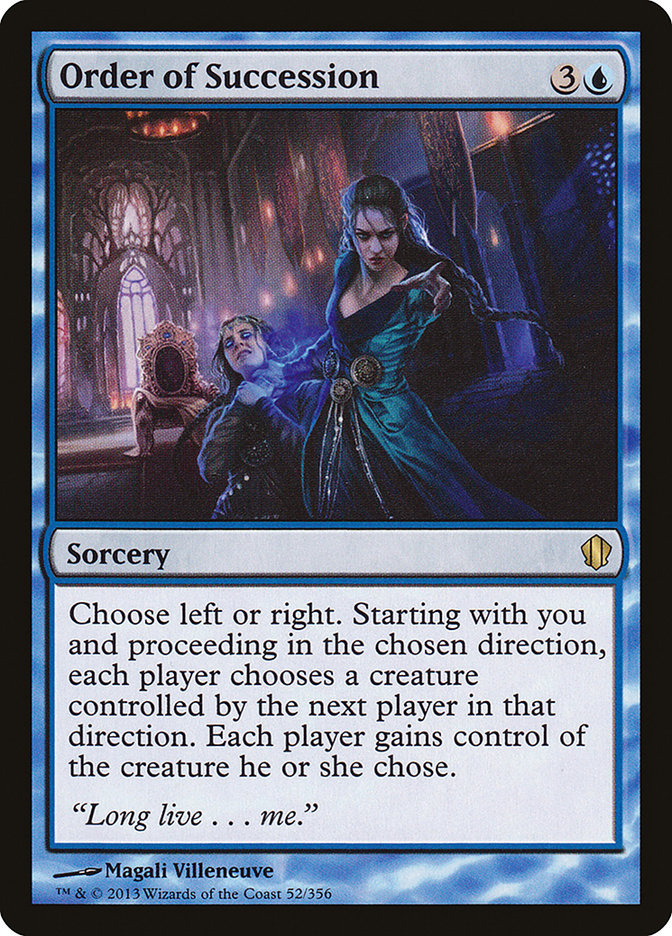 Order of Succession [Commander 2013] | Tabernacle Games
