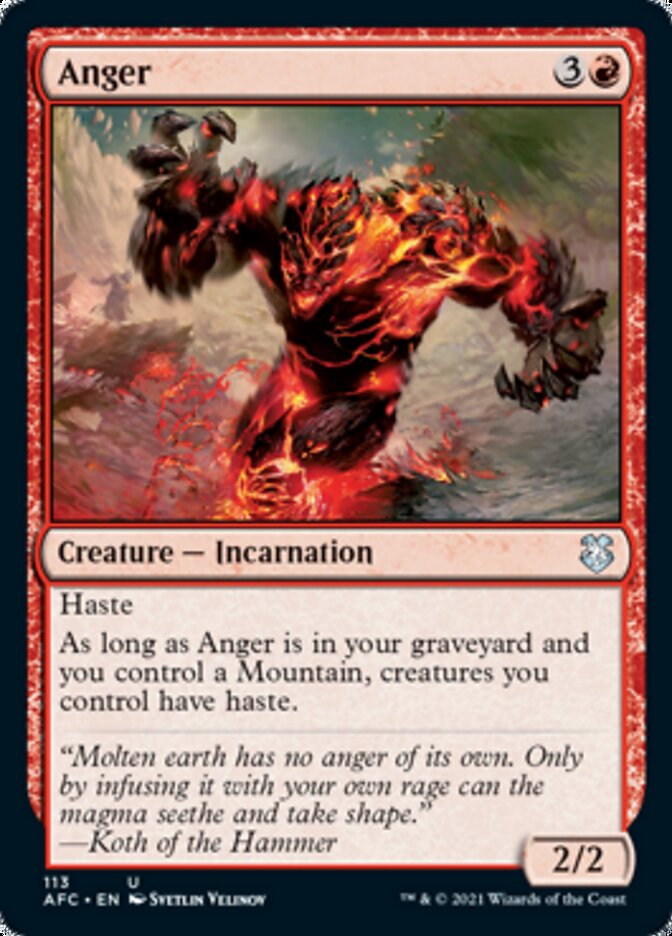 Anger [Dungeons & Dragons: Adventures in the Forgotten Realms Commander] | Tabernacle Games