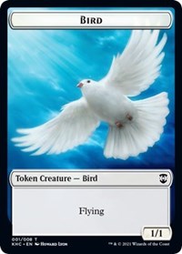 Bird // Spirit Double-sided Token [Kaldheim Commander Tokens] | Tabernacle Games