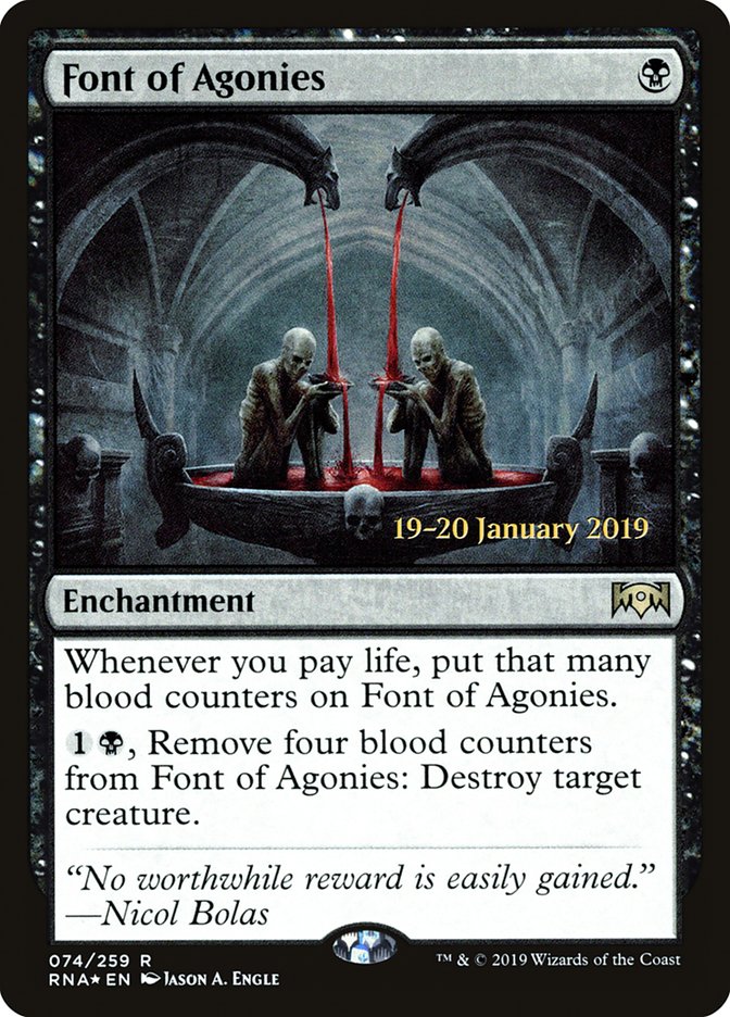 Font of Agonies [Ravnica Allegiance Prerelease Promos] | Tabernacle Games