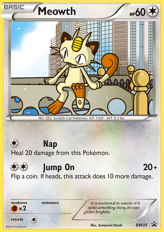 Meowth (BW35) [Black & White: Black Star Promos] | Tabernacle Games