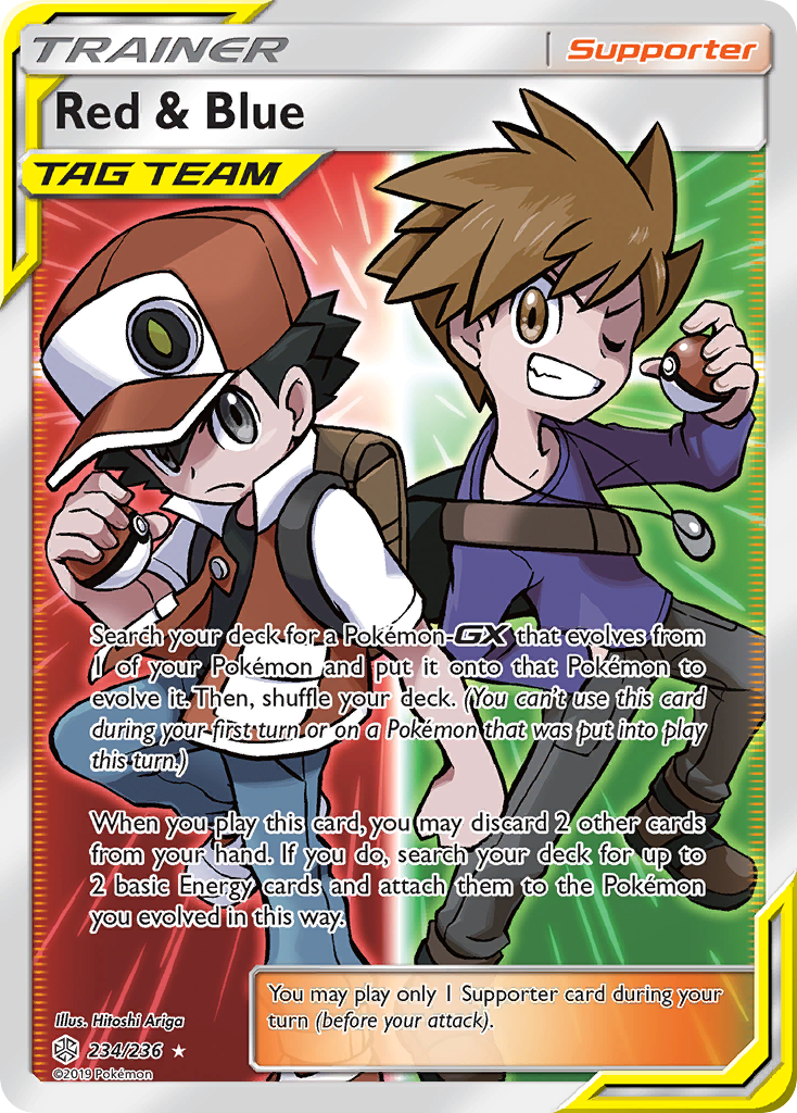 Red & Blue (234/236) [Sun & Moon: Cosmic Eclipse] | Tabernacle Games