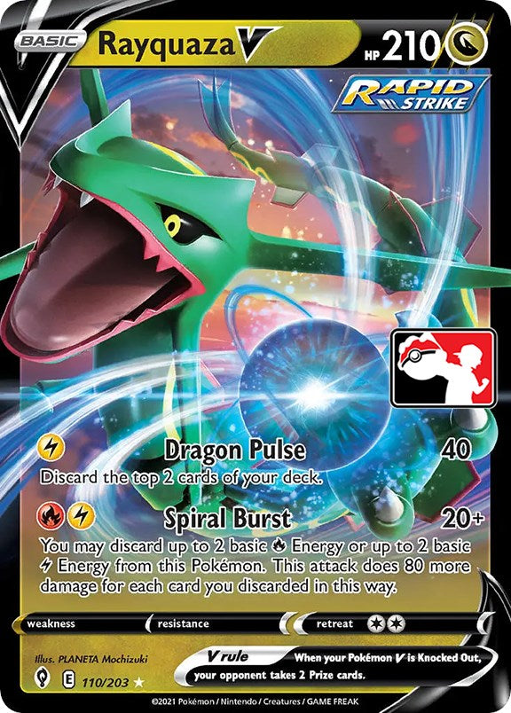 Rayquaza V (110/203) [Prize Pack Series One] | Tabernacle Games