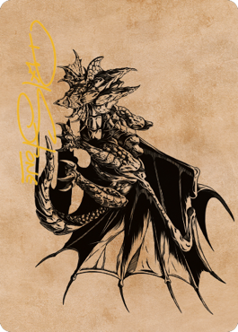 Ancient Copper Dragon Art Card (52) (Gold-Stamped Signature) [Commander Legends: Battle for Baldur's Gate Art Series] | Tabernacle Games
