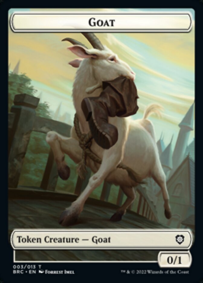 Construct (008) // Goat Double-Sided Token [The Brothers' War Commander Tokens] | Tabernacle Games