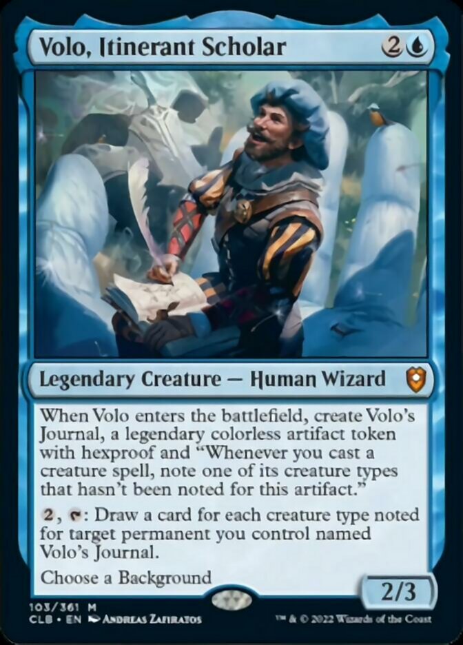 Volo, Itinerant Scholar [Commander Legends: Battle for Baldur's Gate] | Tabernacle Games