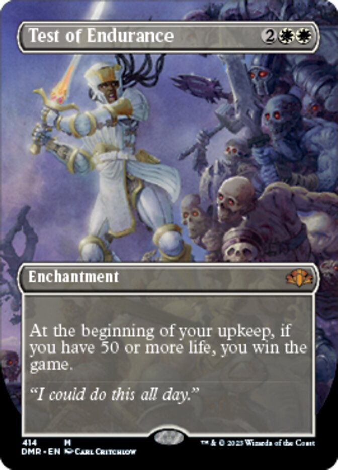 Test of Endurance (Borderless Alternate Art) [Dominaria Remastered] | Tabernacle Games