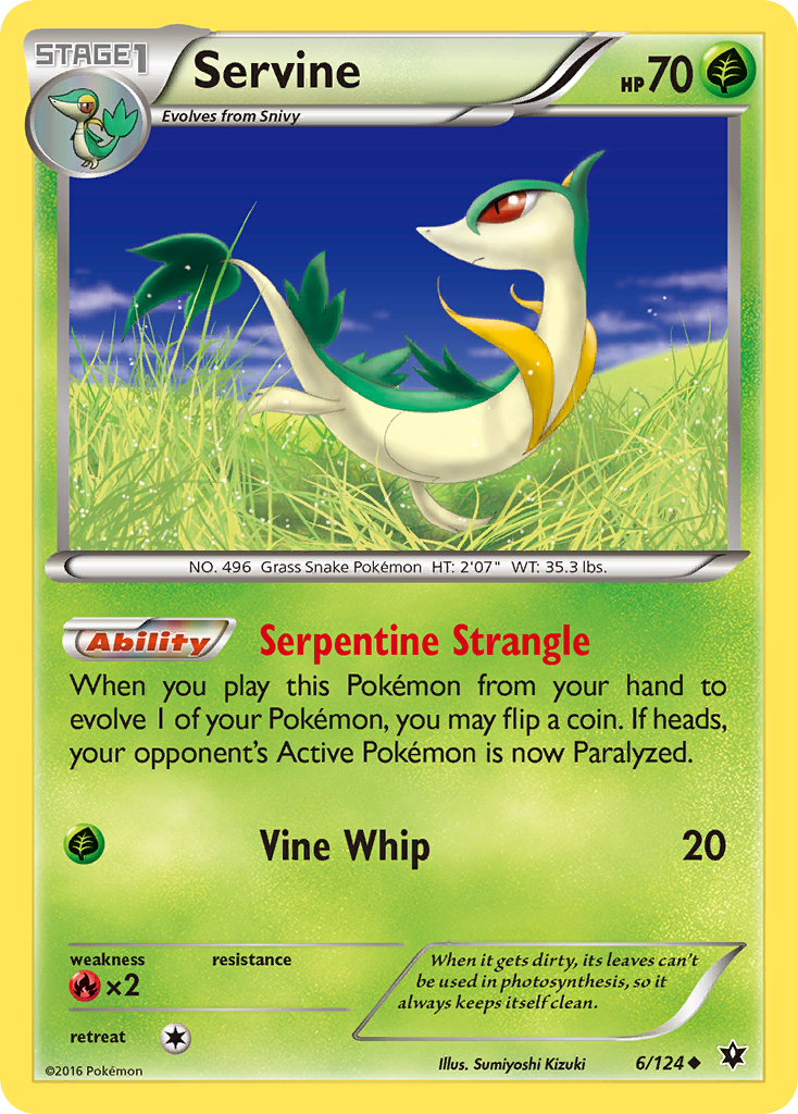 Servine (6/124) [XY: Fates Collide] | Tabernacle Games