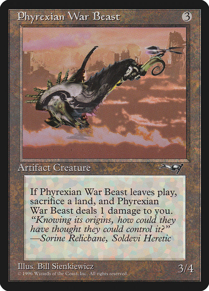Phyrexian War Beast (Signature on Left) [Alliances] | Tabernacle Games