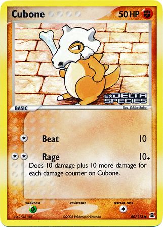 Cubone (60/113) (Stamped) [EX: Delta Species] | Tabernacle Games