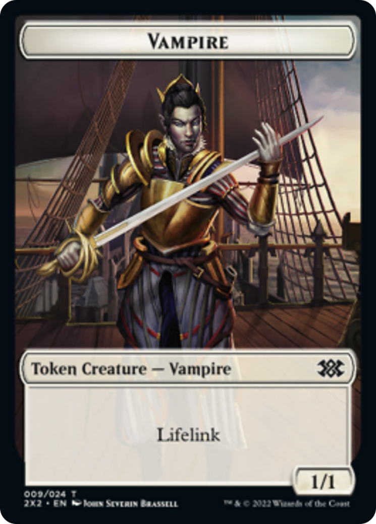 Saproling // Vampire Double-sided Token [Double Masters 2022 Tokens] | Tabernacle Games