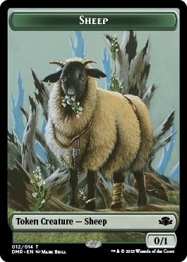 Sheep Token [Dominaria Remastered Tokens] | Tabernacle Games