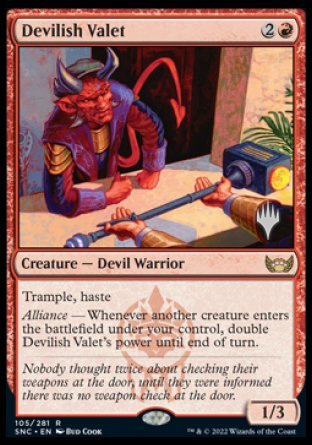 Devilish Valet (Promo Pack) [Streets of New Capenna Promos] | Tabernacle Games