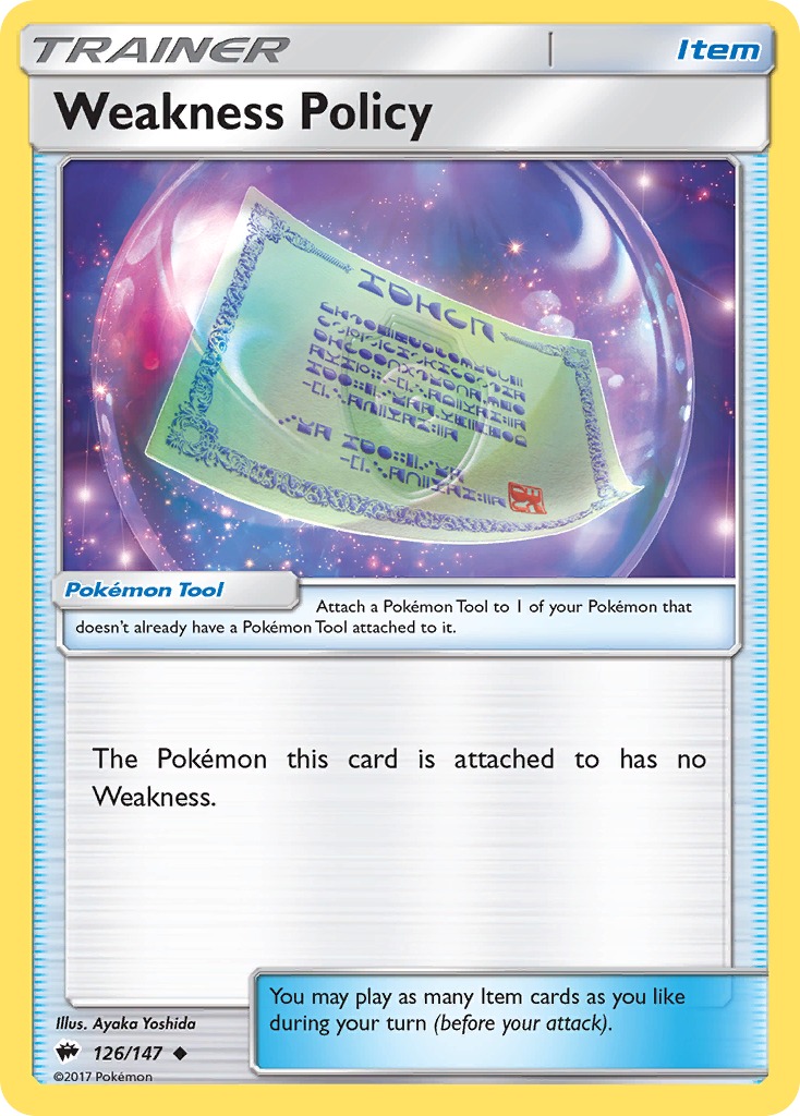 Weakness Policy (126/147) [Sun & Moon: Burning Shadows] | Tabernacle Games