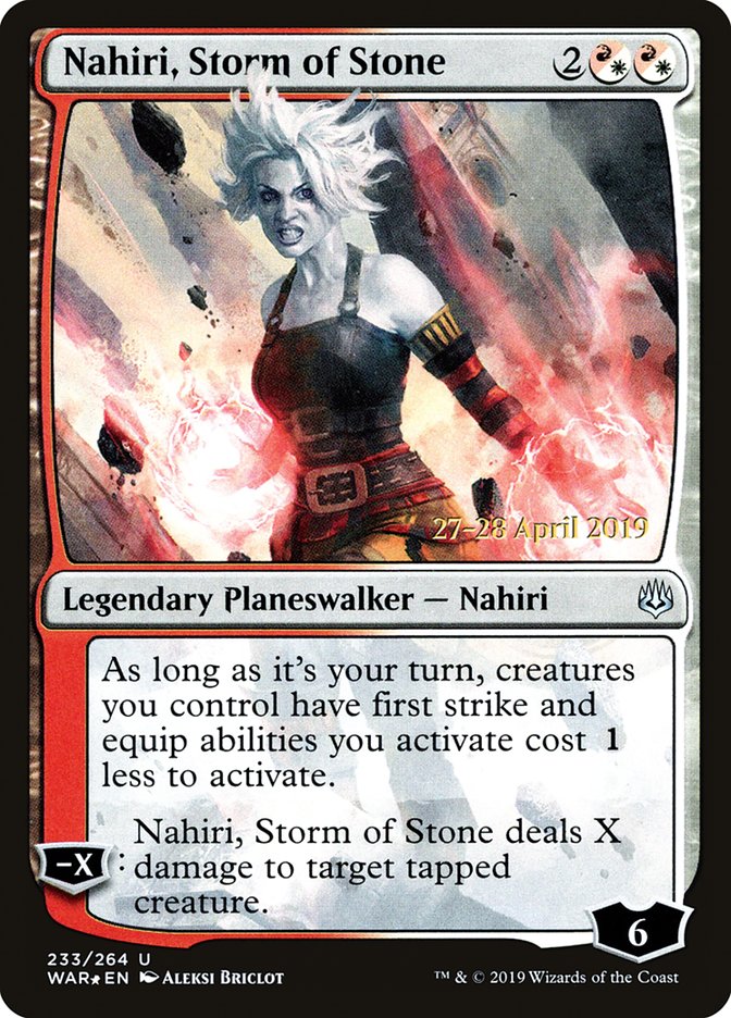 Nahiri, Storm of Stone  [War of the Spark Prerelease Promos] | Tabernacle Games