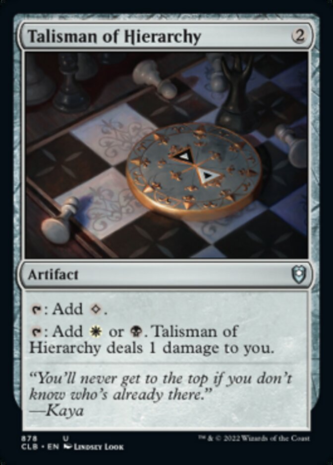 Talisman of Hierarchy [Commander Legends: Battle for Baldur's Gate] | Tabernacle Games