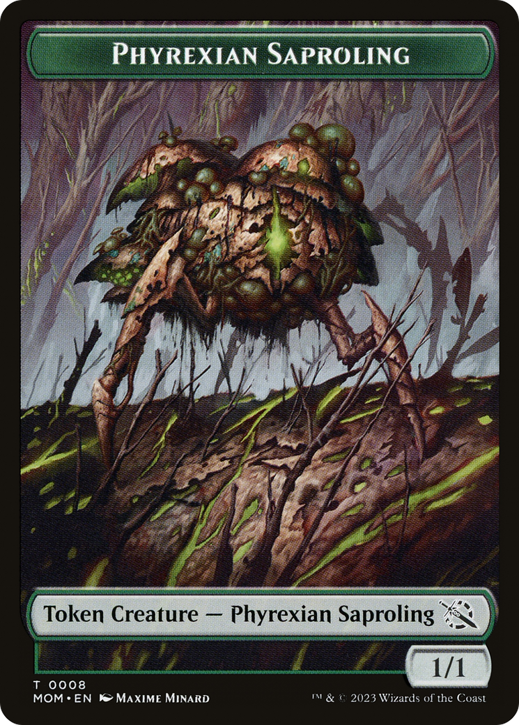 Monk // Phyrexian Saproling Double-Sided Token [March of the Machine Tokens] | Tabernacle Games