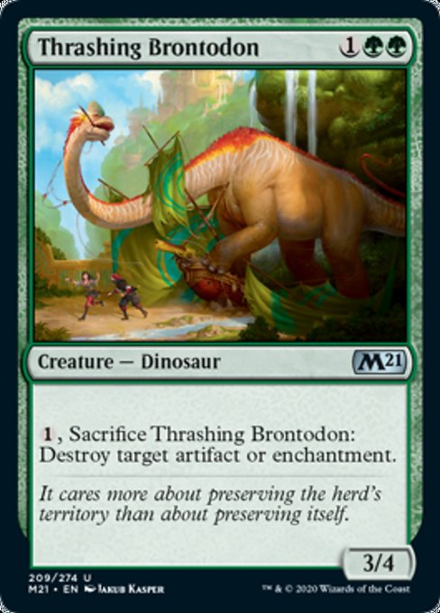 Thrashing Brontodon [Core Set 2021] | Tabernacle Games