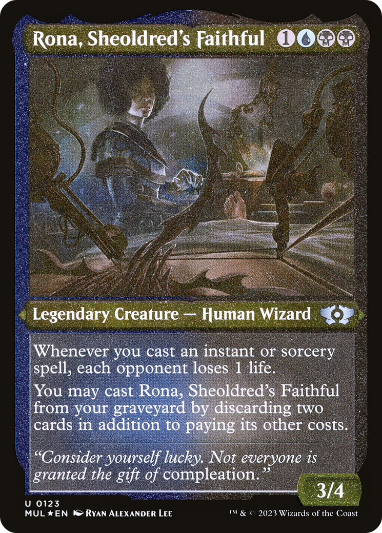 Rona, Sheoldred's Faithful (Foil Etched) [Multiverse Legends] | Tabernacle Games