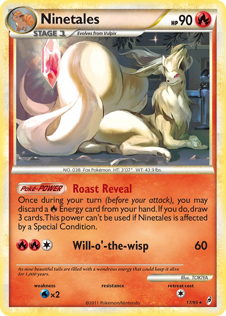 Ninetales (17/95) (Theme Deck Exclusive) [HeartGold & SoulSilver: Call of Legends] | Tabernacle Games