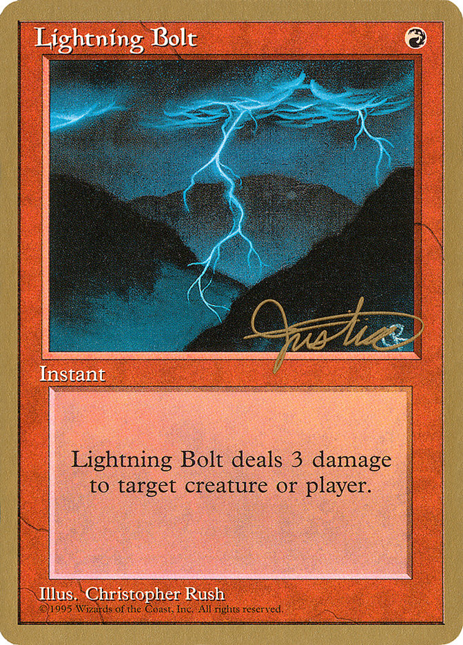 Lightning Bolt (Mark Justice) [Pro Tour Collector Set] | Tabernacle Games