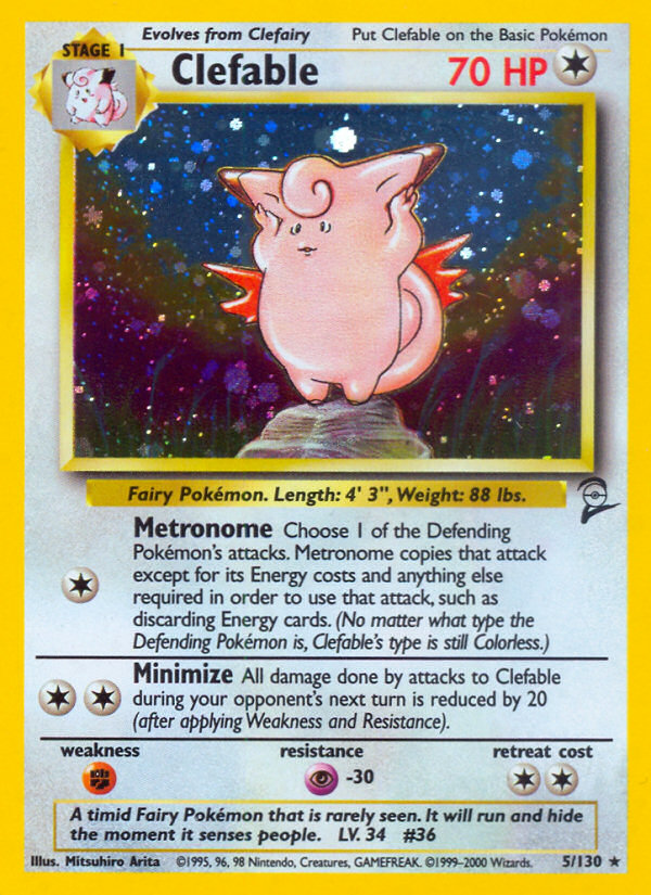 Clefable (5/130) [Base Set 2] | Tabernacle Games