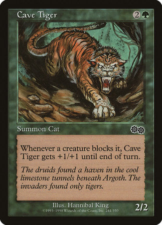 Cave Tiger [Urza's Saga] | Tabernacle Games