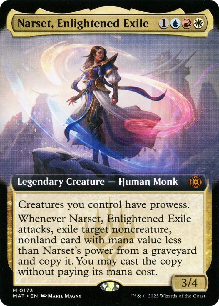 Narset, Enlightened Exile (Extended Art) [March of the Machine: The Aftermath] | Tabernacle Games