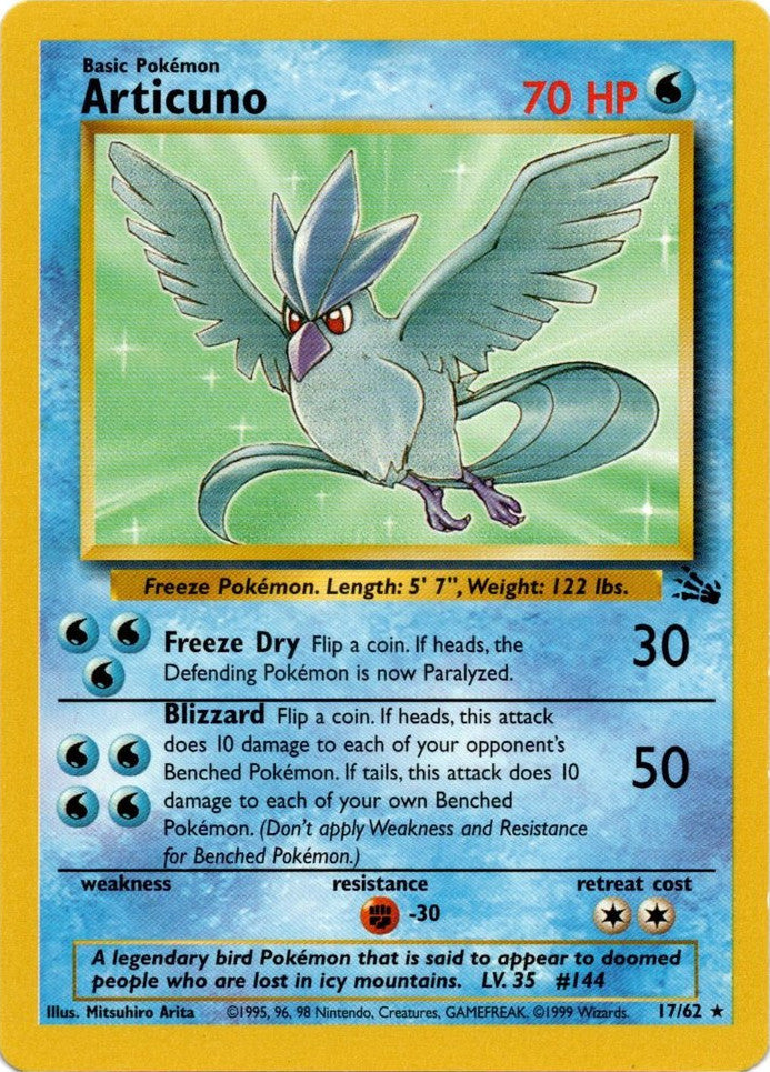 Articuno (17/62) [Fossil Unlimited] | Tabernacle Games