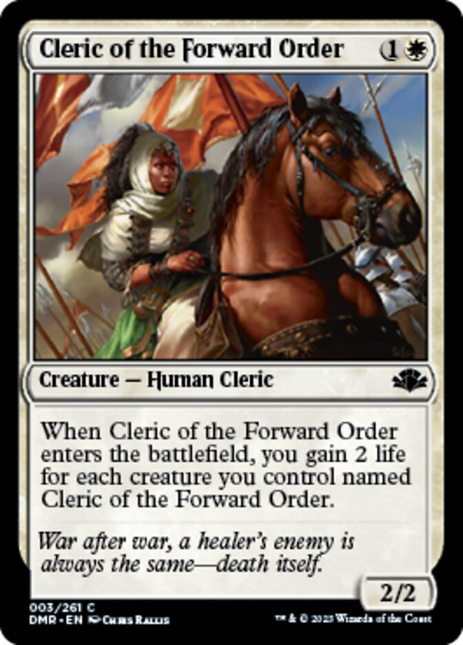 Cleric of the Forward Order [Dominaria Remastered] | Tabernacle Games