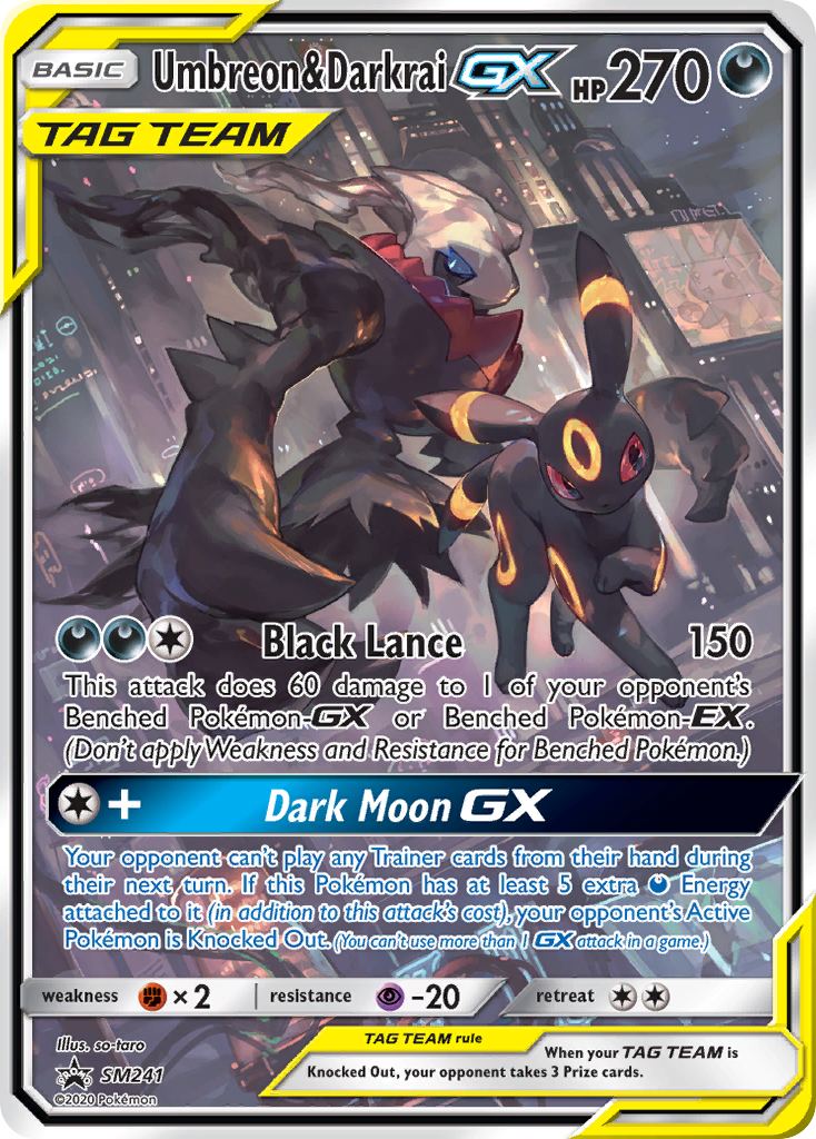 Umbreon & Darkrai GX (SM241) (Jumbo Card) [Sun & Moon: Black Star Promos] | Tabernacle Games