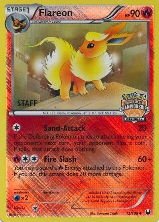 Flareon (12/108) (Regional Championship 2013 Promo Staff) [Black & White: Dark Explorers] | Tabernacle Games